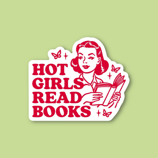 Hot Girls Read Sticker