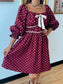 Maroon Polka-Dot Dress