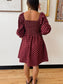 Maroon Polka-Dot Dress