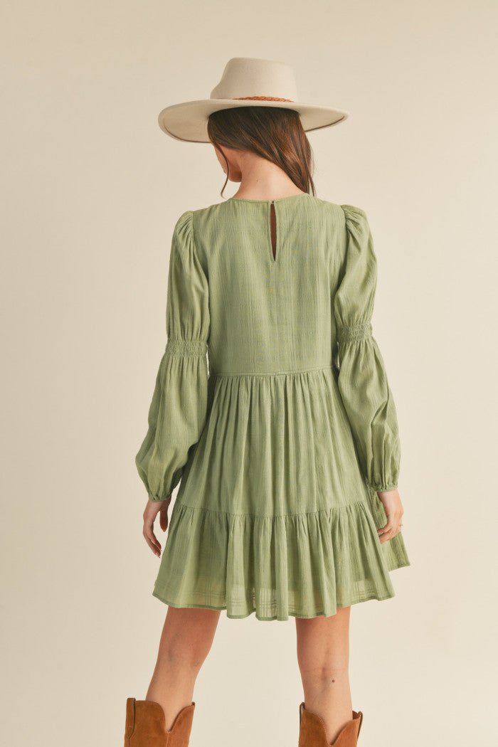 Long Sleeve Tiered Dress