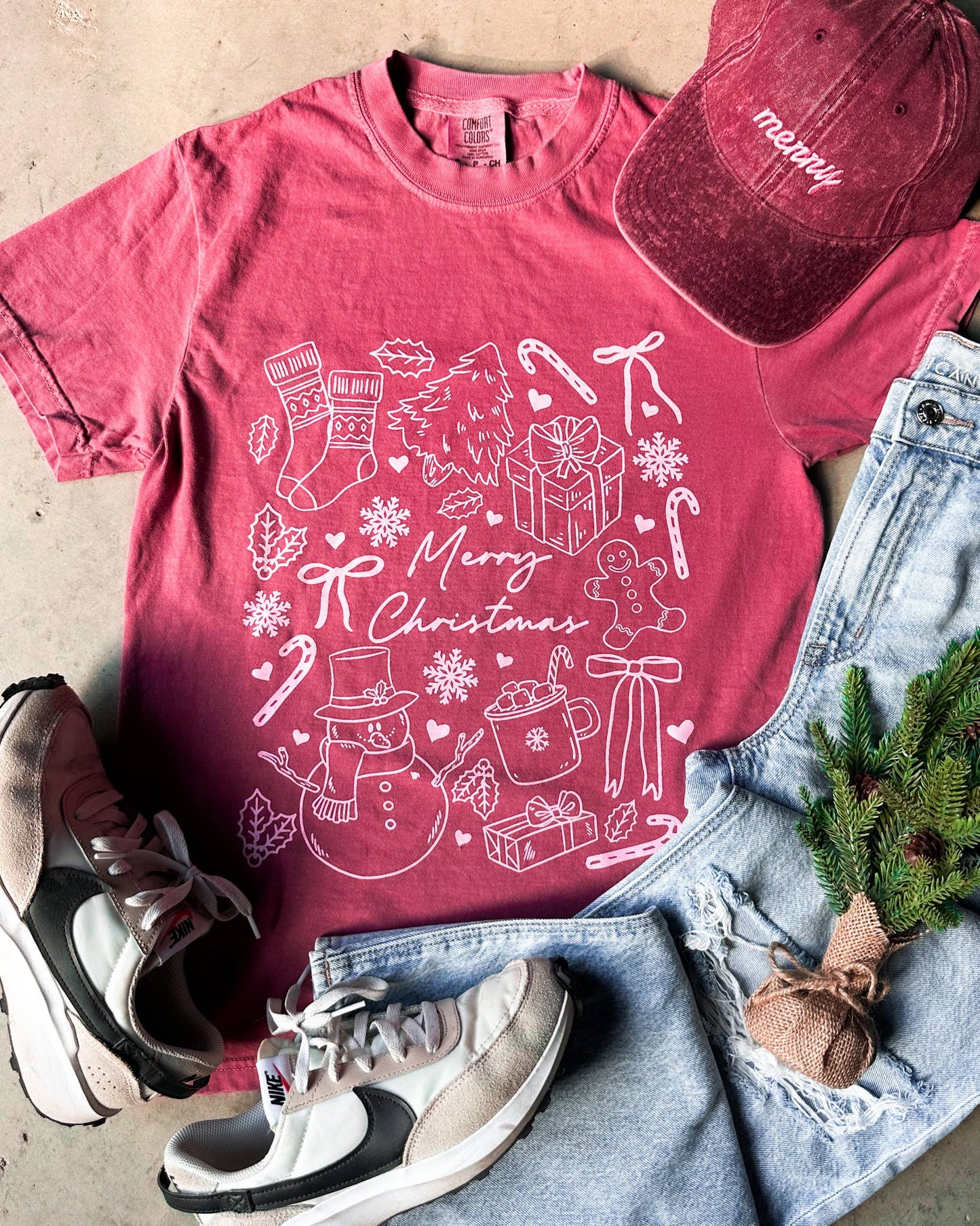 Merry Christmas Icons Tee 2XL