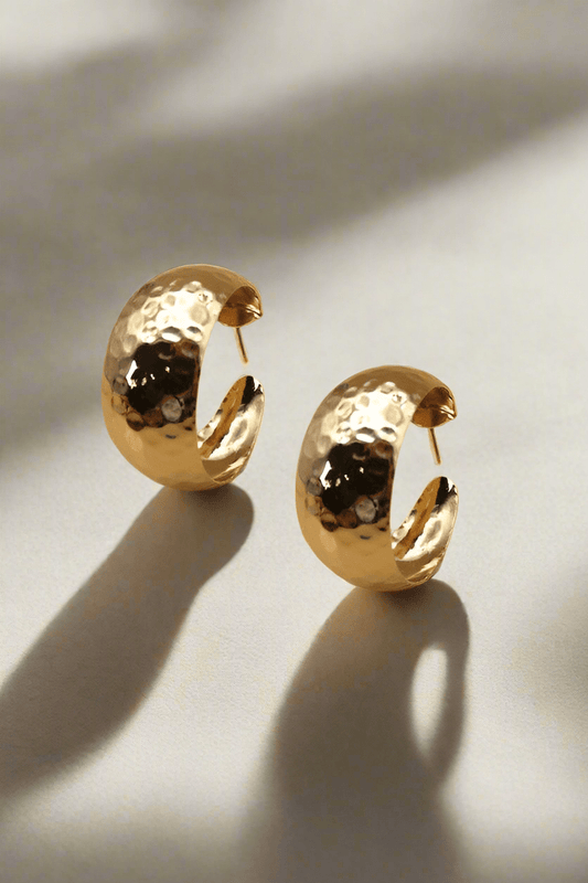 Mini Hammered Hoop Earrings