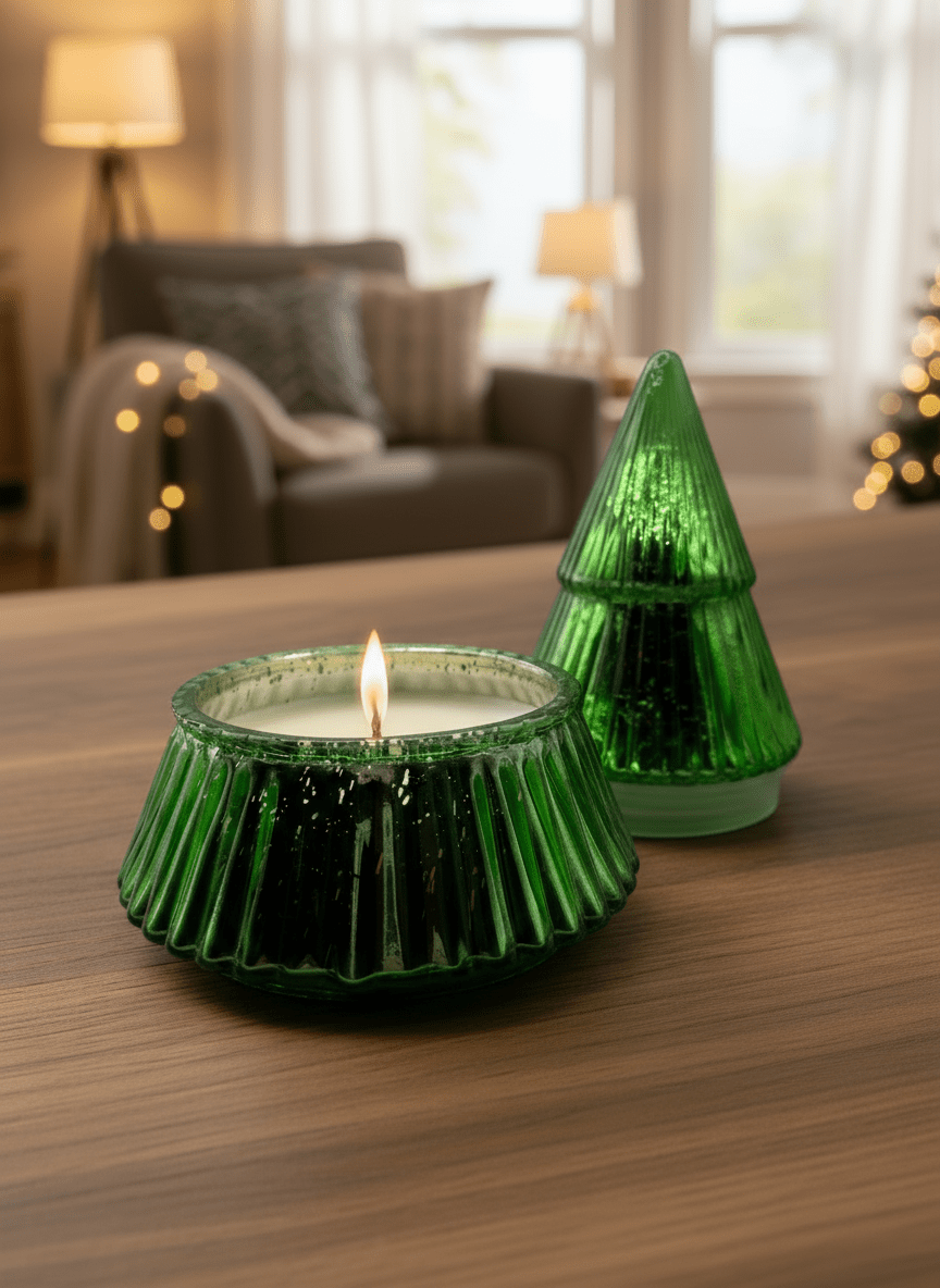 Mistletoe & Holly Tree Soy Candle Candles