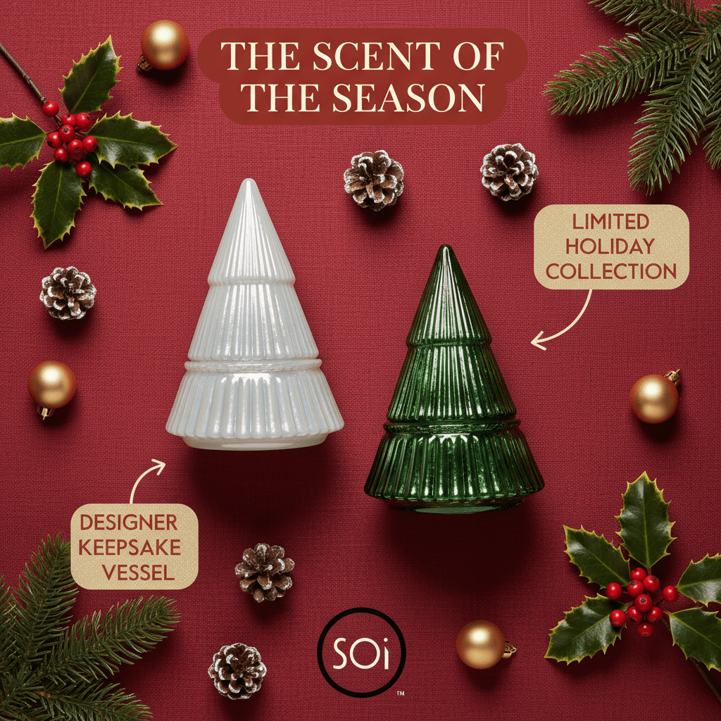 Mistletoe & Holly Tree Soy Candle Candles