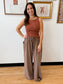 Mocha Flowy Soft Pants Pants