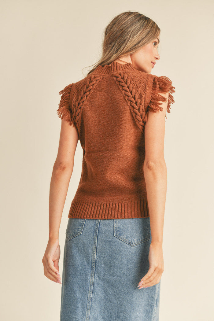 Fringe Sleeve Sweater