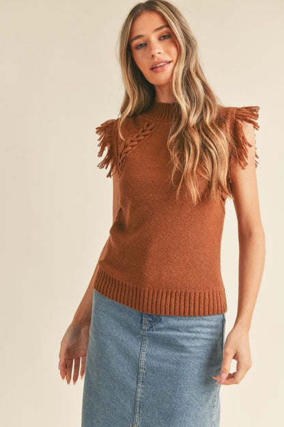 Fringe Sleeve Sweater