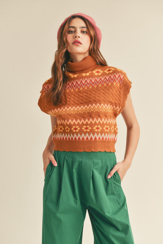 Retro Cropped Sweater