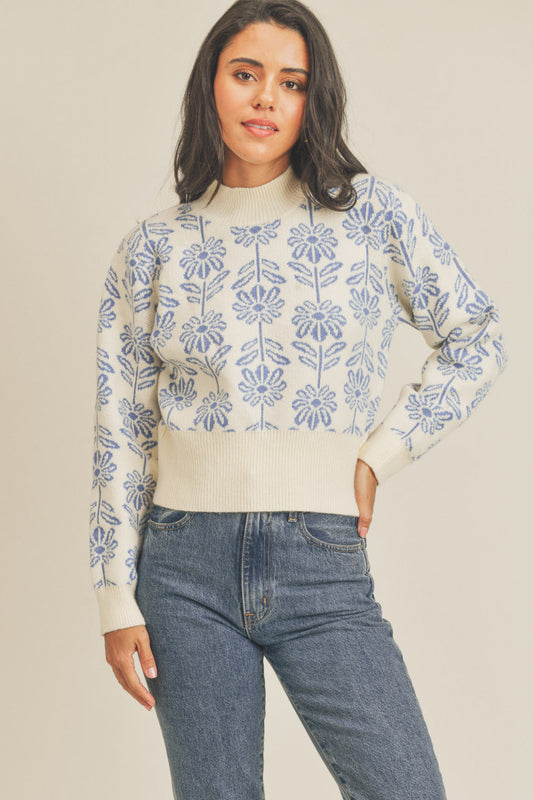 Floral Knit Sweater