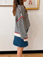 Navy & Red Striped Long-sleeve Shirts & Tops