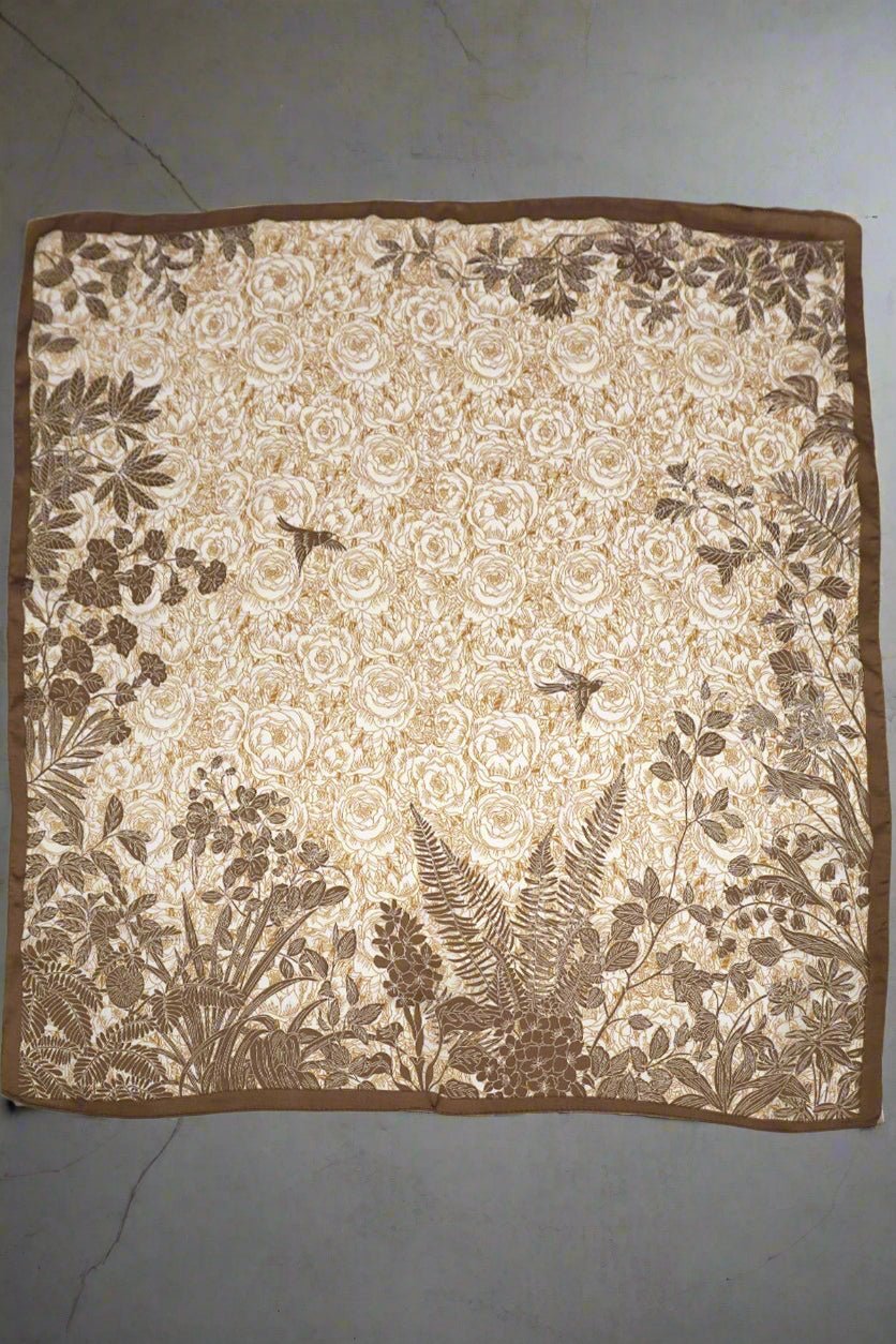 Neutral Floral Scarf Scarf