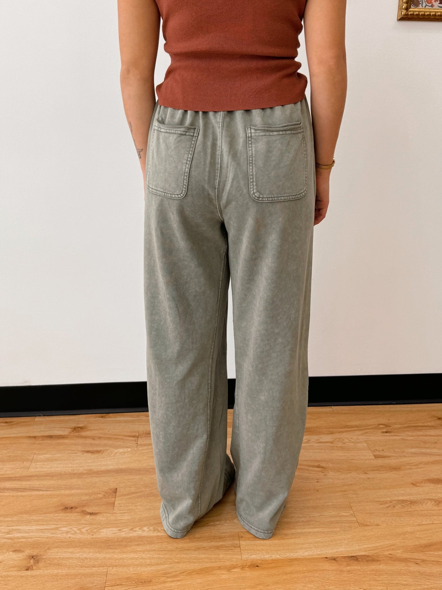 Olive Cozy Pants Pants