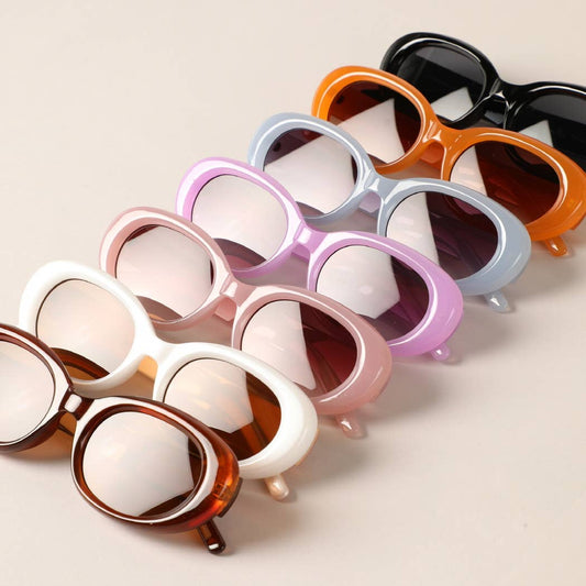 Oval Pop Sunglasses Orange Sunglasses