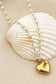 Pearl & Heart Charm Necklace