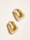 Pearly Abstract Hoop Earrings Earrings