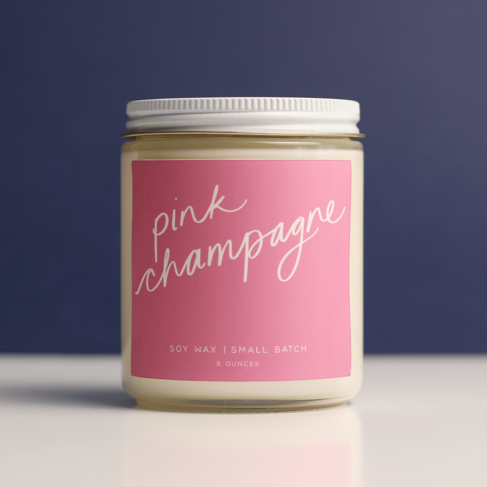 Pink Champagne Soy Candle Candles