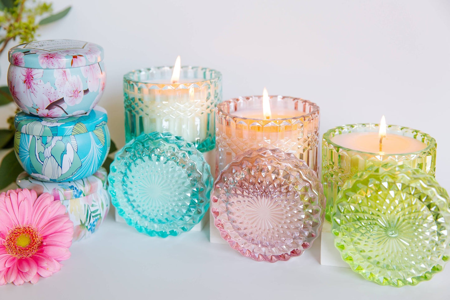 Pink Chiffon Soy Candle Candles