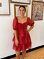 Red Ruffle Mini Dress