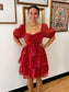 Red Ruffle Mini Dress