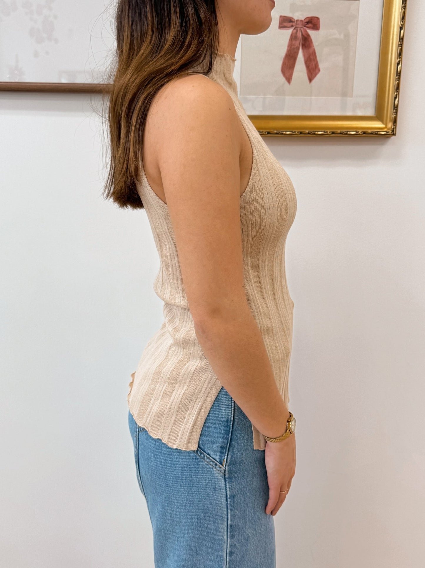 Ribbed Lightweight Sweater Top Shirts & Tops