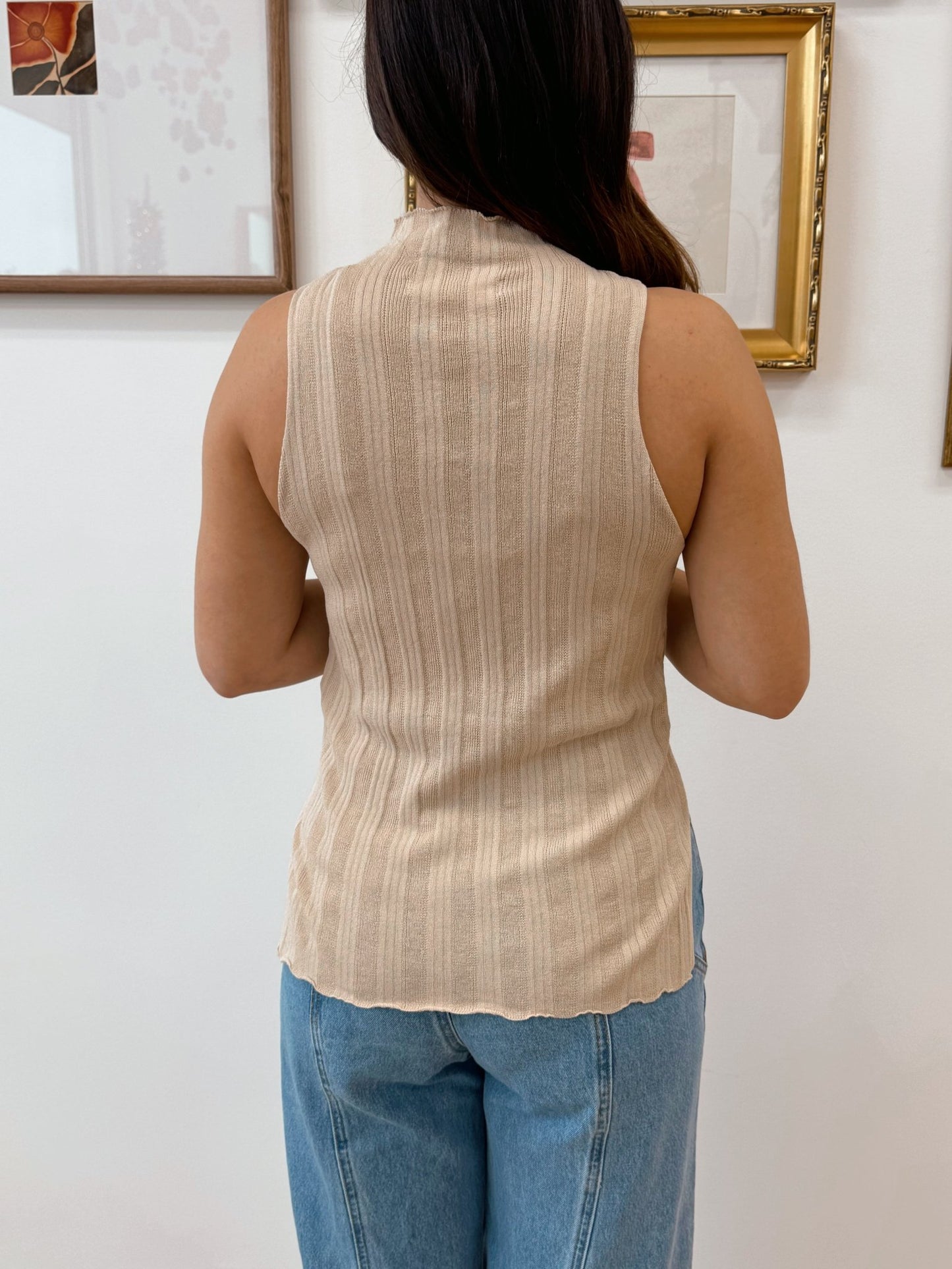 Ribbed Lightweight Sweater Top Shirts & Tops