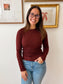 Ruched Side Knit Top Shirts & Tops