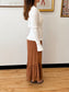 Lace Trim Flowy Flare Pants Pants