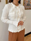 Ruffle Trim Cardigan Top Shirts & Tops