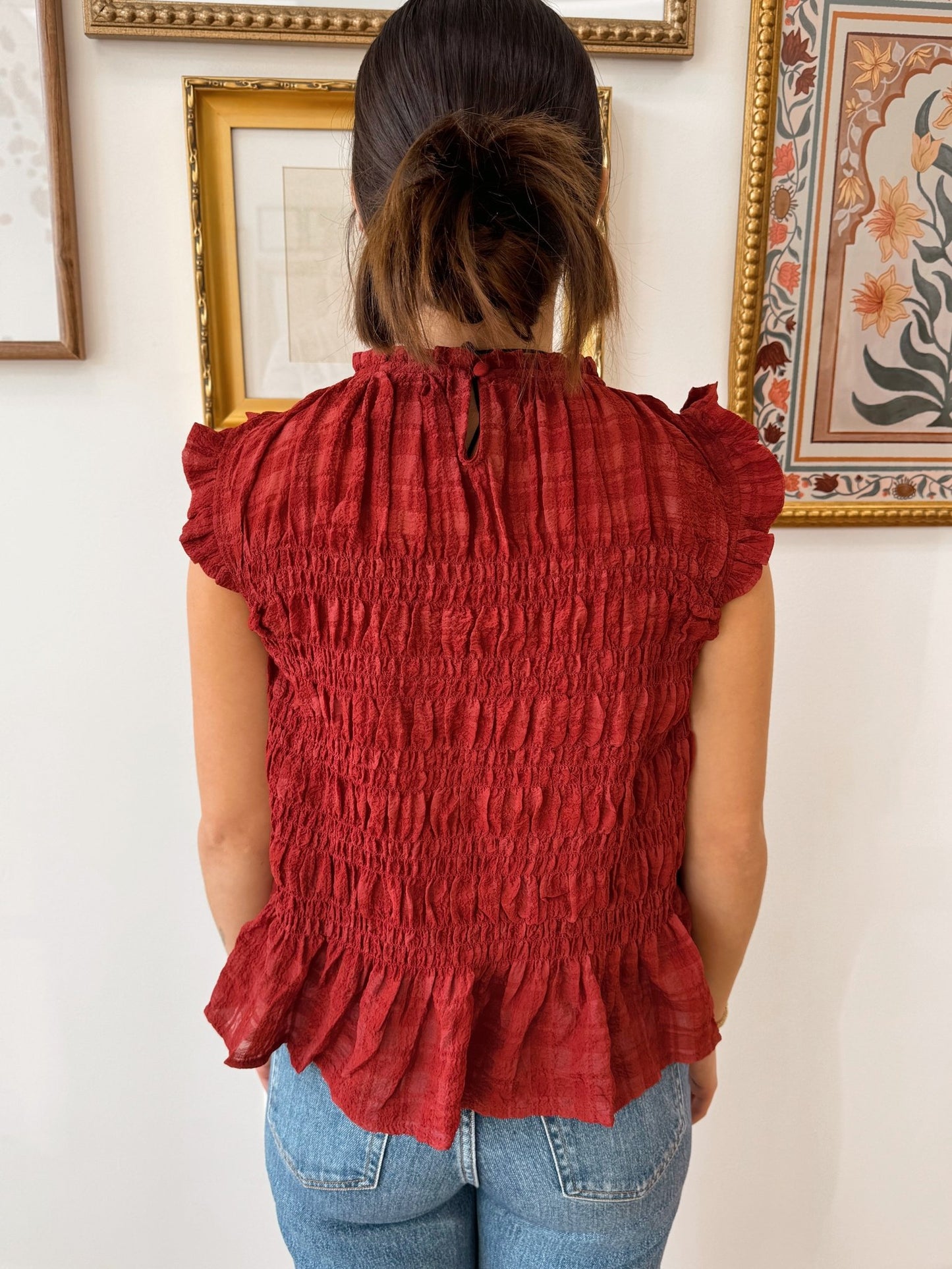 Sleeveless Ruffle Tank Top Shirts & Tops