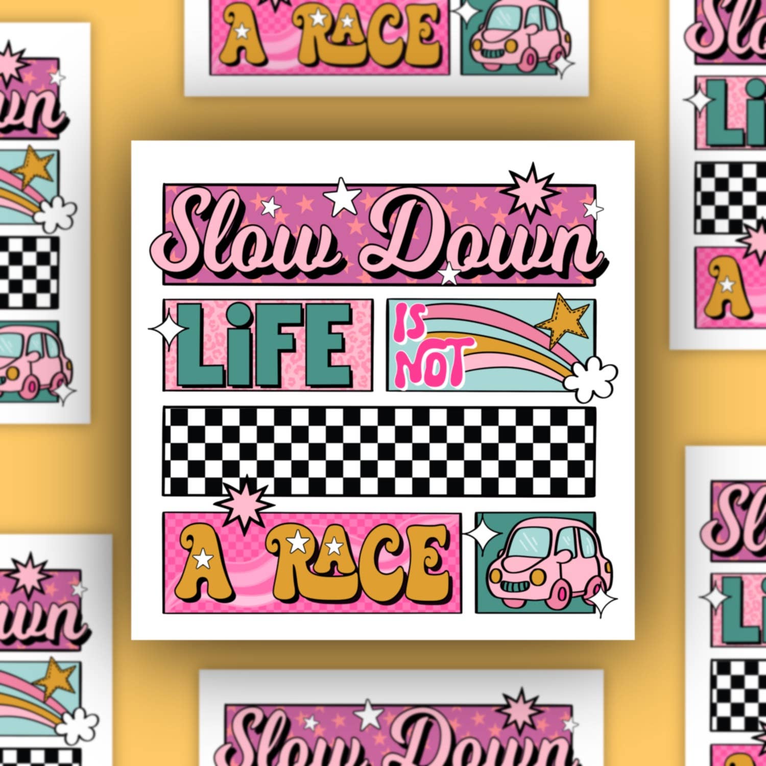 Slow Down Sticker Decorative Stickers