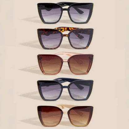 Square Cat Eye Sunnies Black Sunglasses