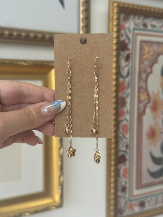 Star Chain Dangle Earrings Earrings