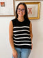 Striped Sleeveless Sweater