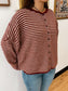 Striped Wool Blend Cardigan Shirts & Tops