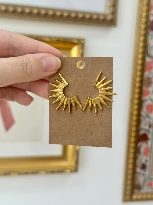 Sunburst Half Earrings Earrings