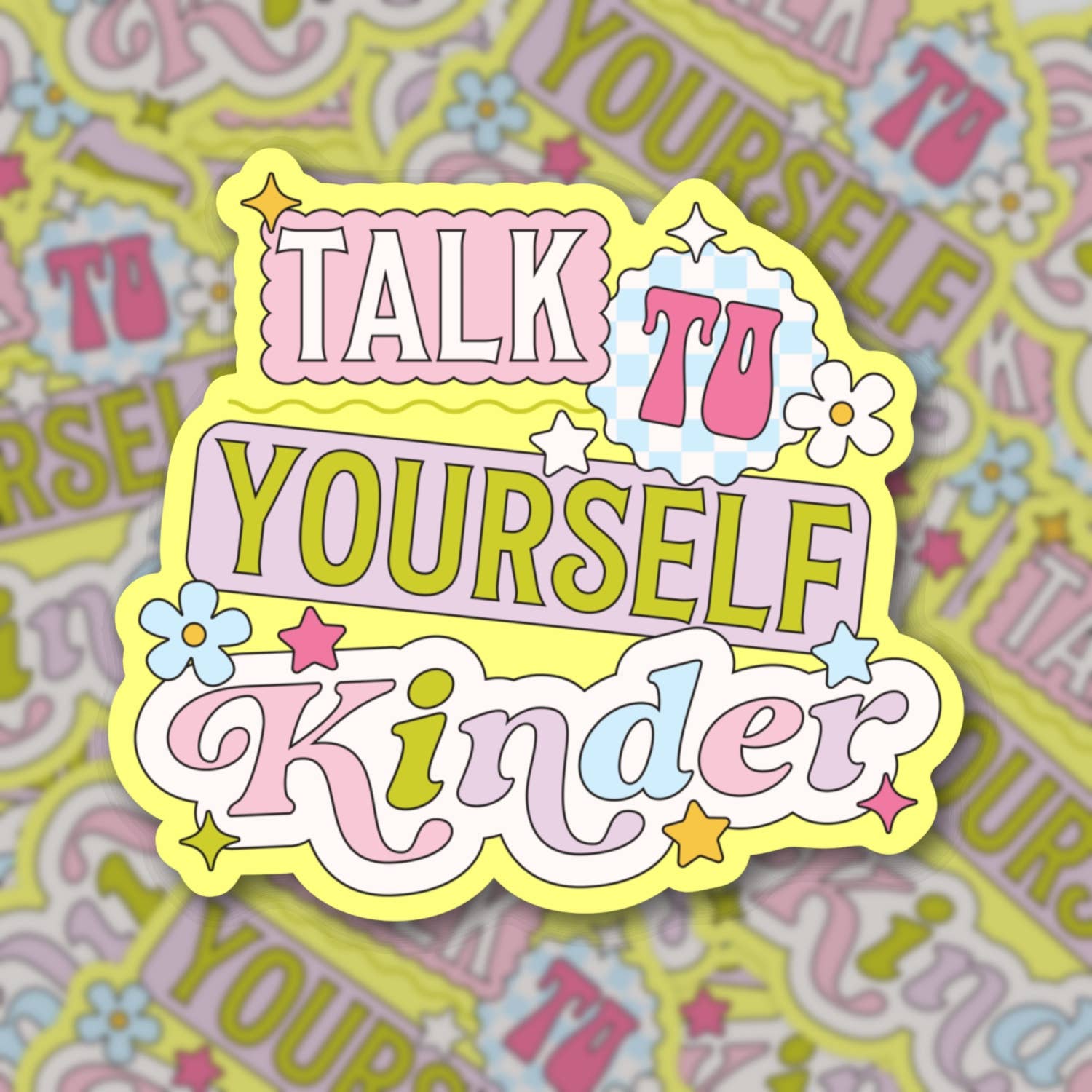 Talk Kinder to Yourself Sticker Decorative Stickers