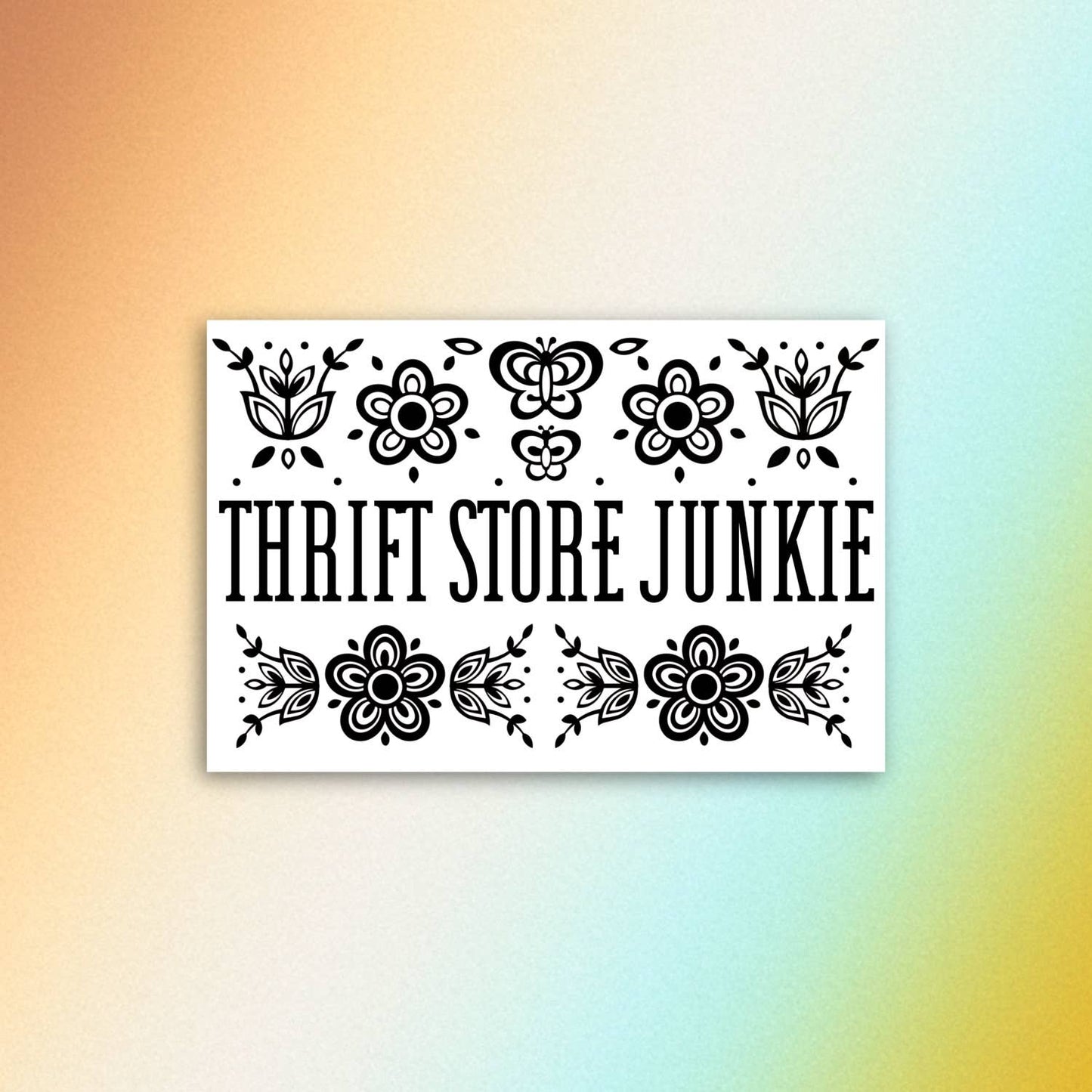 Thrift Store Junkie Sticker