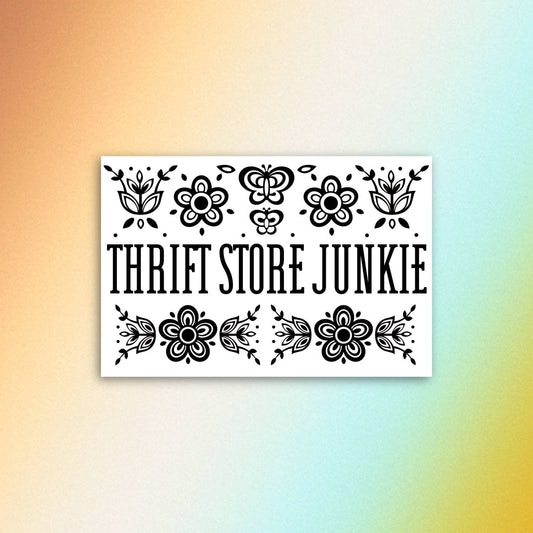 Thrift Store Junkie Sticker