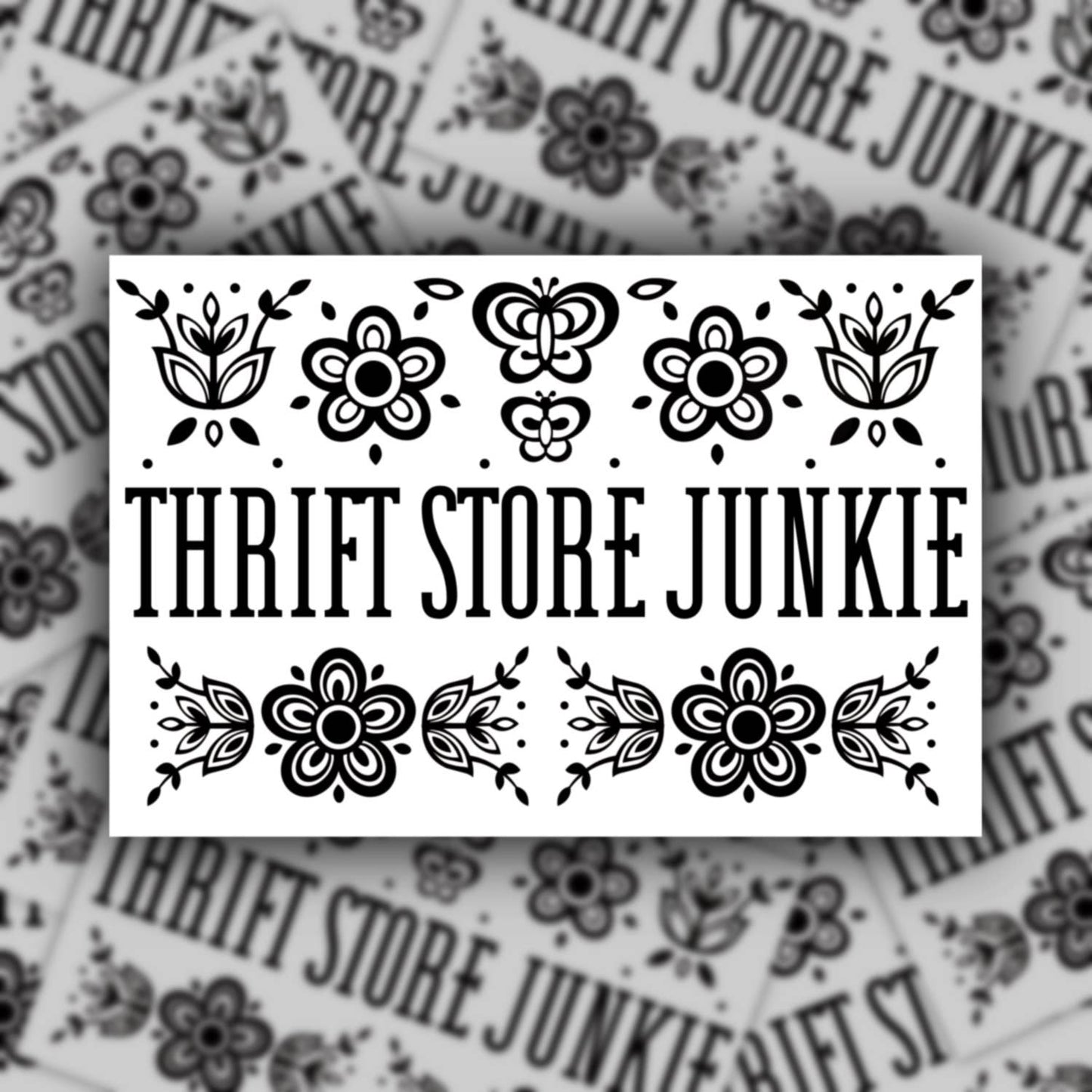 Thrift Store Junkie Sticker