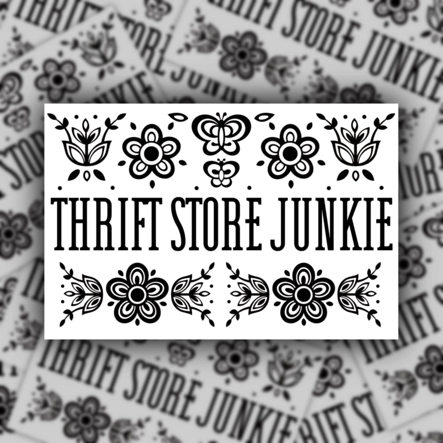 Thrift Store Junkie Sticker