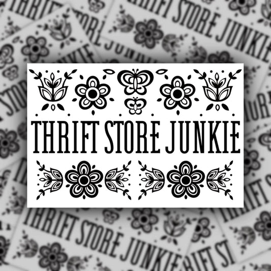 Thrift Store Junkie Sticker