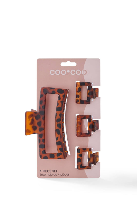 Tortoise Shell Hair Claw Set