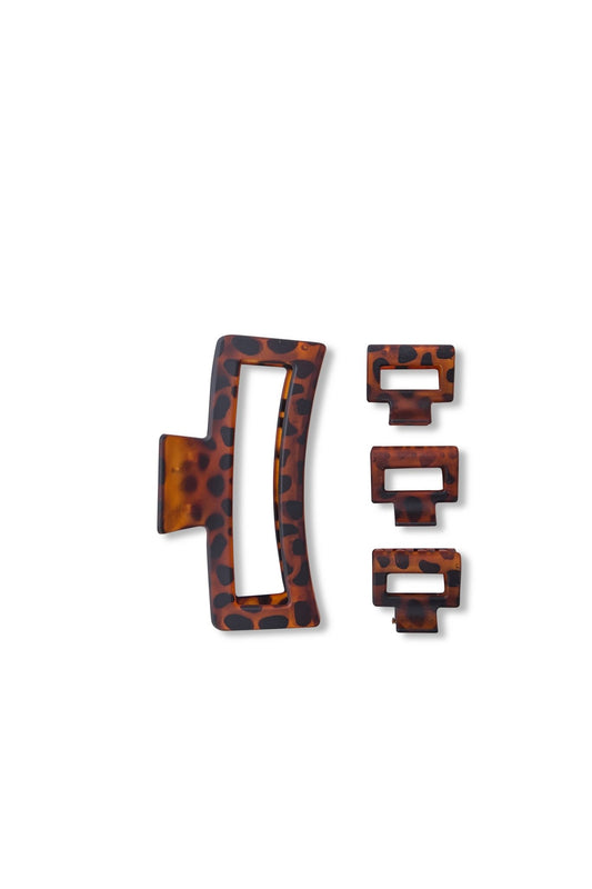 Tortoise Shell Hair Claw Set
