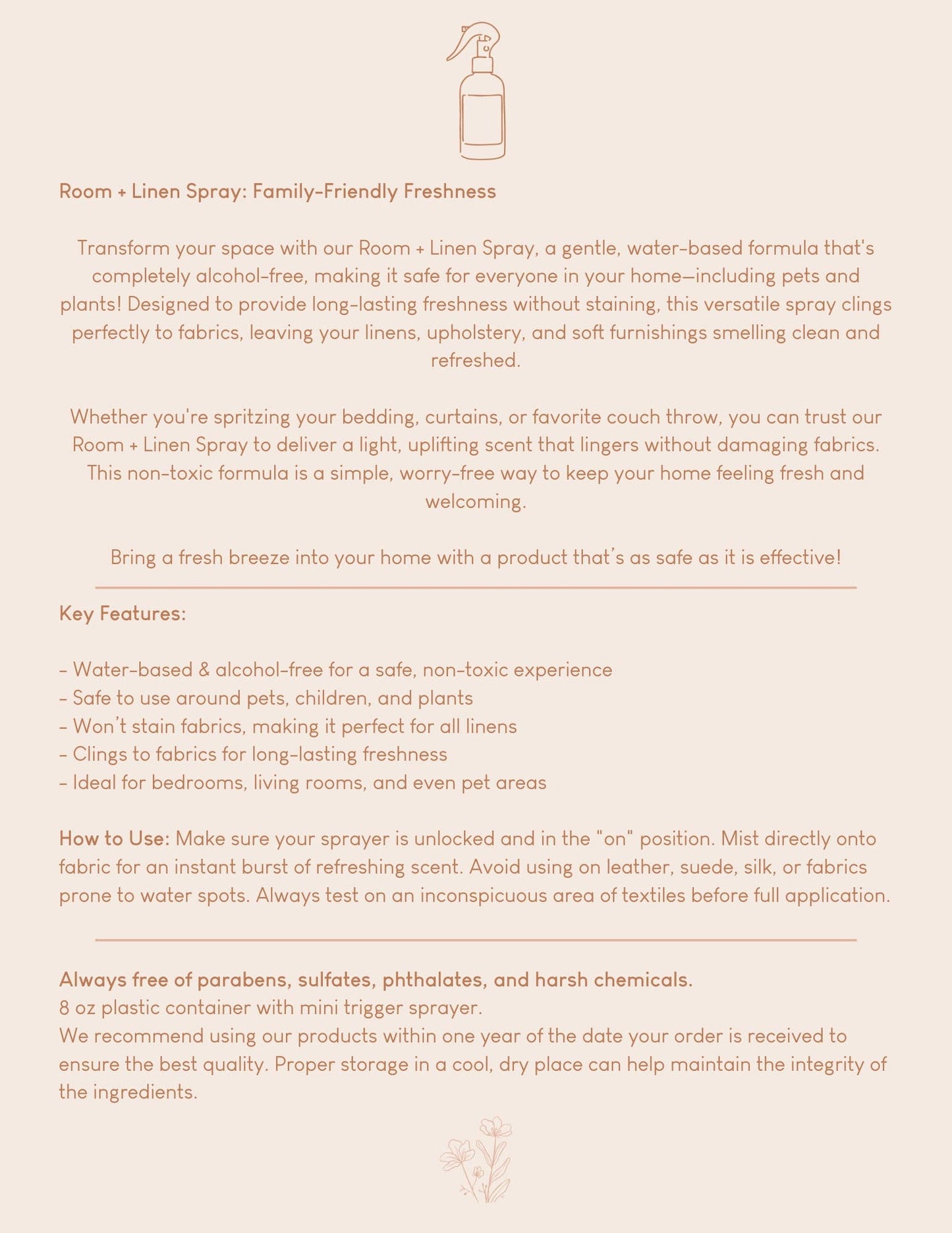 Vanilla Almond Room + Linen Spray Room Spray