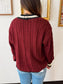 Varsity Edge Cable Knit Cardigan Shirts & Tops