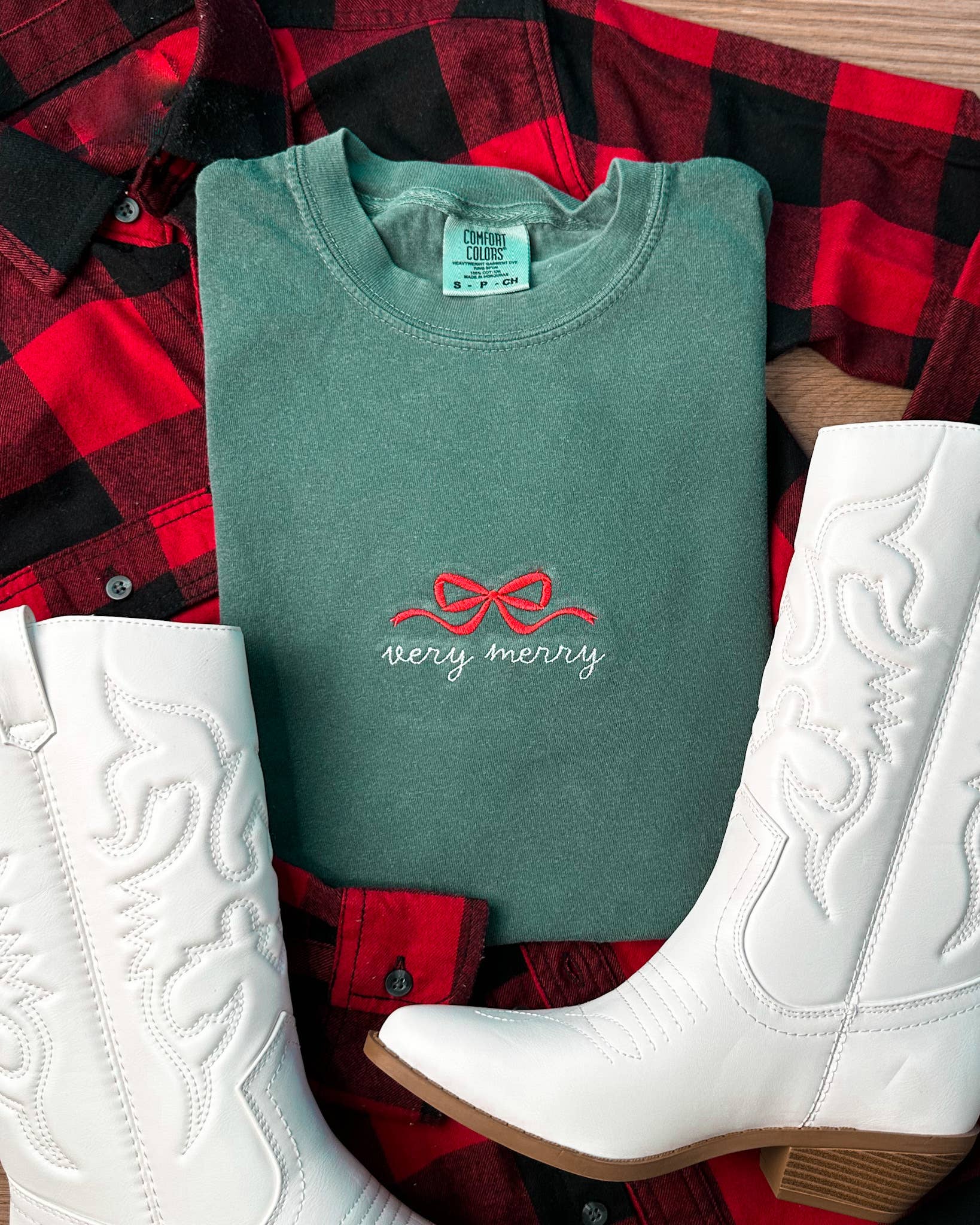 Very Merry Embroidered Tee