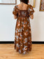 Vintage Floral Maxi Dress