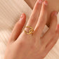 Wavy Abstract Gold Ring