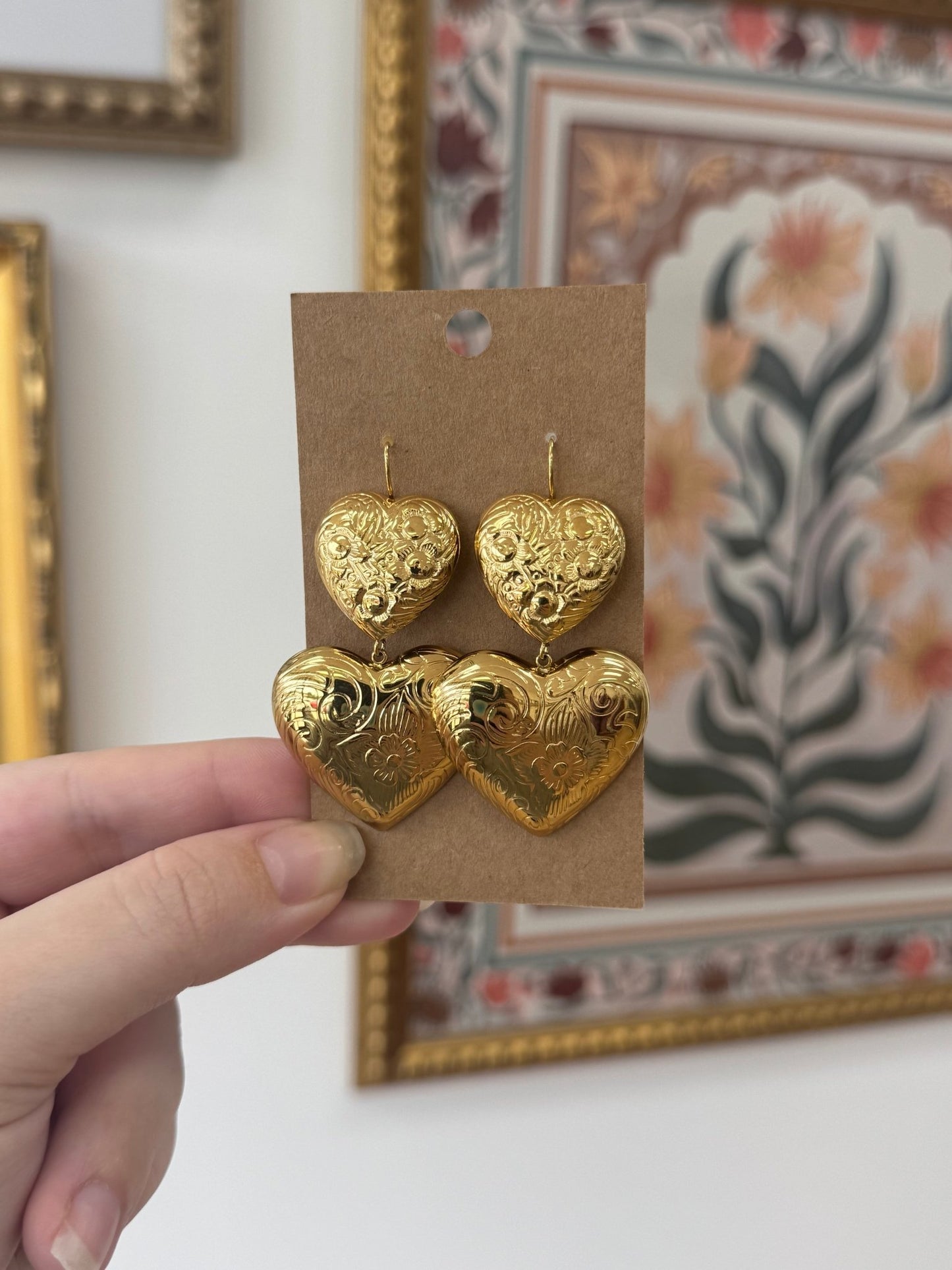 Western Heart Drop Earrings Earrings