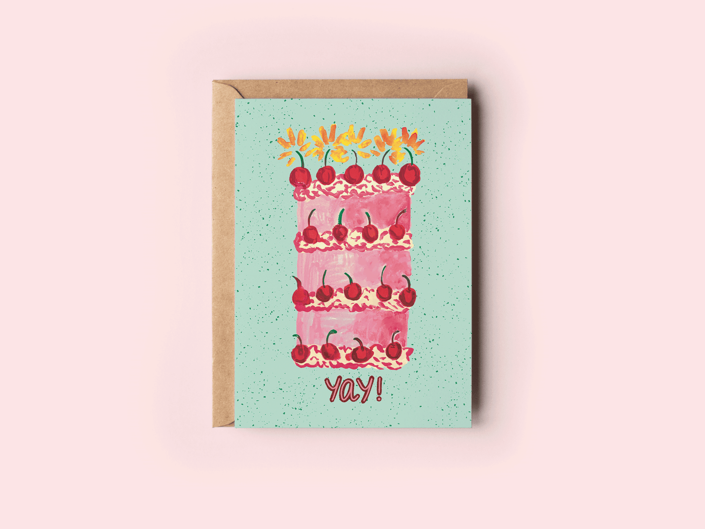 Yay! Celebration Cake Card Card